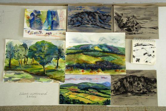 Studenti z pražského Žižkova přijeli kreslit na Broumovsko