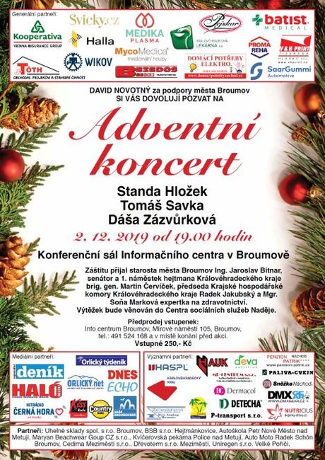 David Novotný zve na adventní koncerty