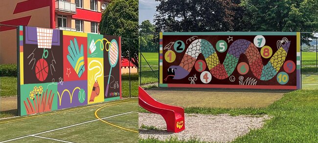 Broumov: Na opraveném hřišti přibude další murál