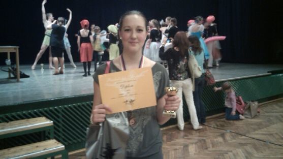 Baletka Barbora Hovorková získala 3. místo na celostátní soutěži Pardubická arabeska 