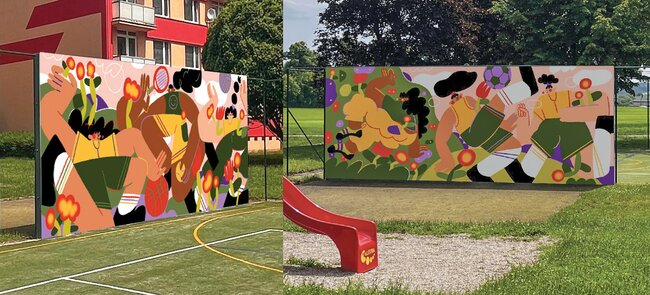 Broumov: Na opraveném hřišti přibude další murál