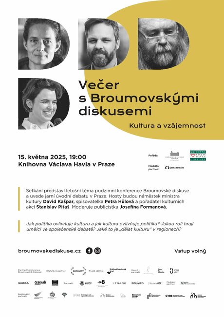 Broumovské diskuse se poprvé představí v Praze