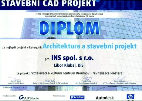 Projekt revitalizace kláštera zvítězil v soutěži ateliérů