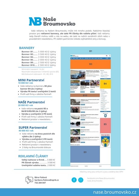 Nabídka inzerce a mediálního partnerství