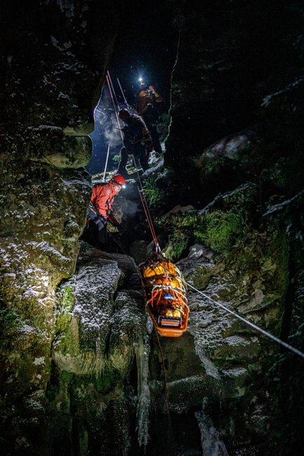 Záchranáři nacvičovali ve Vlčí rokli