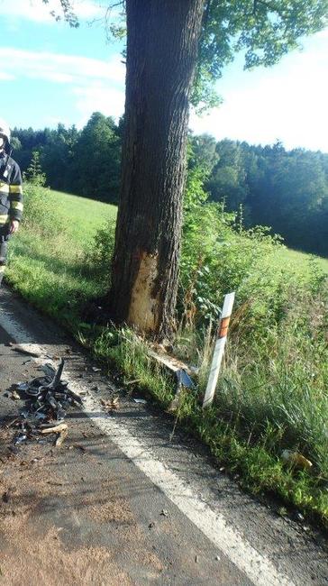 Nehoda u benzínové pumpy