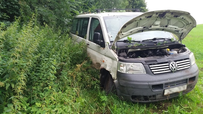 Nehoda u benzínové pumpy