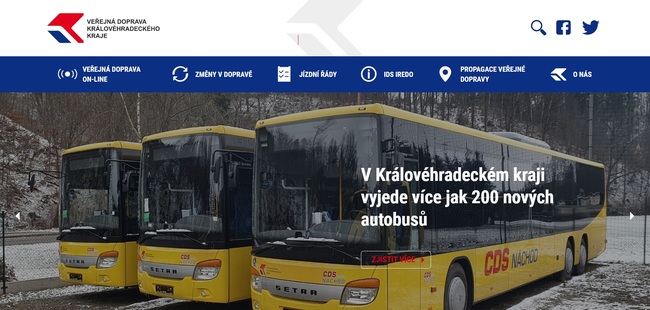 Nový web cestující provede veřejnou dopravu v kraji 