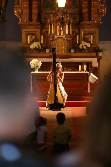 Ruprechtický kostel rozezněla harfa Kateřiny Englichové