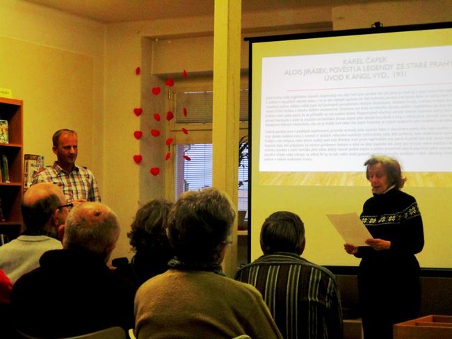 Alois Jirásek a Karel Čapek v broumovské knihovně