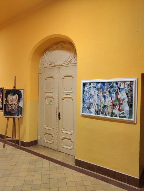 Páteční vernisáží byla zahájena výstava obrazů Davida Kubiny