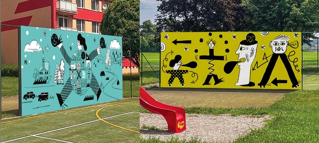 Broumov: Na opraveném hřišti přibude další murál
