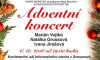 Na adventním koncertu v Broumově vystoupí Natálka Grossová, Marián Vojtko a Ivana Jirešová