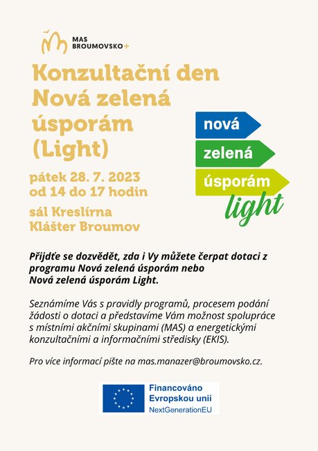 Nová zelená úsporám Light na Broumovsku