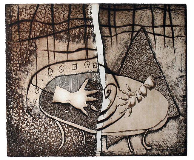 Muzeum papírových modelů připravilo výstavu dvou vynikajících grafiků, kteří se tady představují na výstavě s lakonickým názvem Grafika