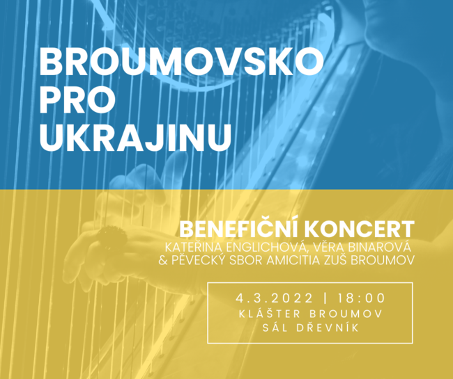 Benefiční koncert Broumovsko pro Ukrajinu se koná již tento pátek