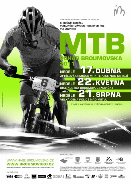 Soutěž u příležitosti 6. ročníku seriálu veřejných závodů horských kol v X - country MTB Pohár Broumovska 2011