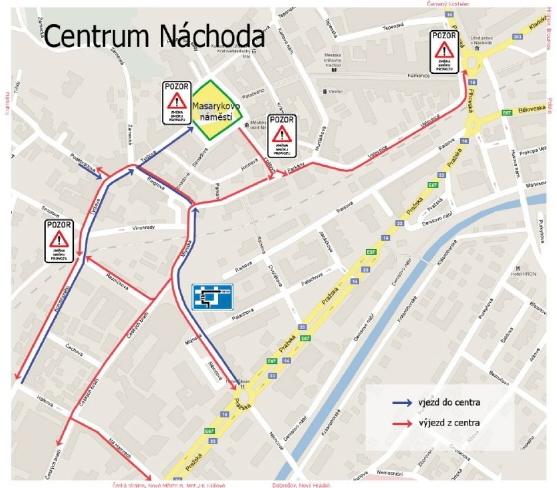 Na některých komunikacích v Náchodě bude přesměrována doprava