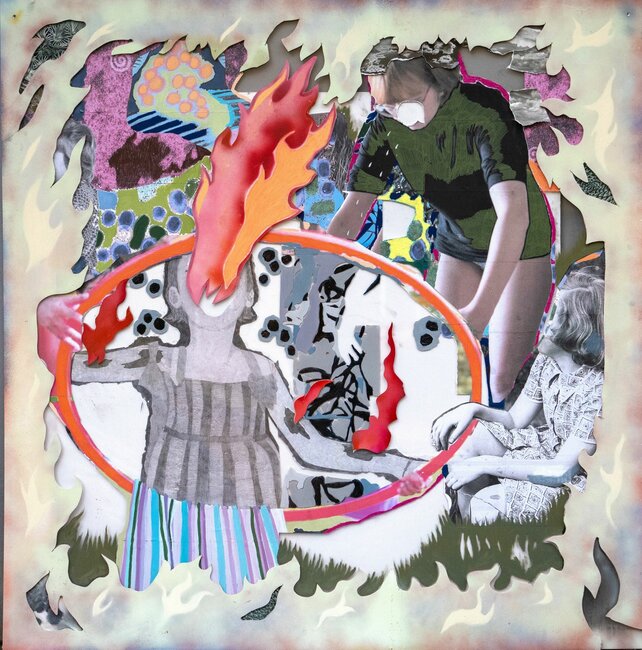 Příběh Slunce a Měsíce v kolážích Klaudie Hlavaté