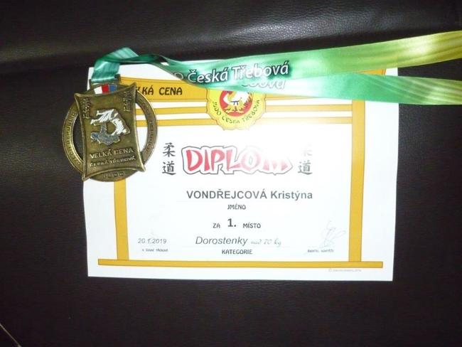 Judistka Vondřejcová úspěšně vstoupila do nového roku