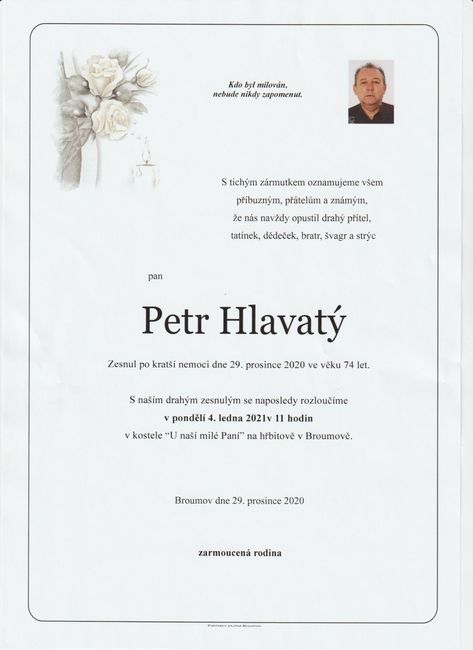 Za panem Petrem Hlavatým