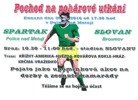 V předkole Poháru hejtmana Královéhradeckého kraje nastoupí Spartak Police nad Metují proti Slovanu Broumov