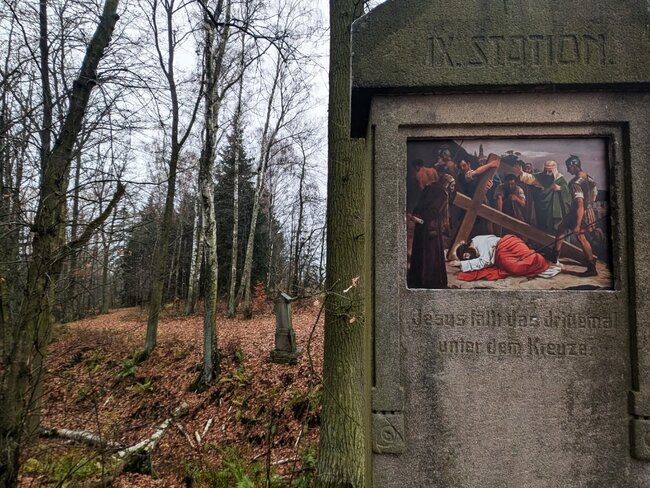 Božanov obnovil křížovou cestu u Mariánské studánky