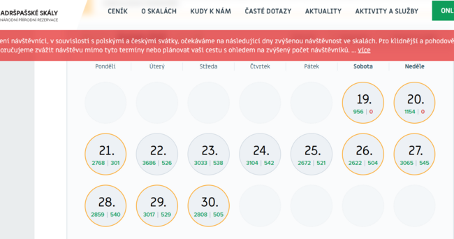 Začala hlavní turistická sezóna v Adršpachu