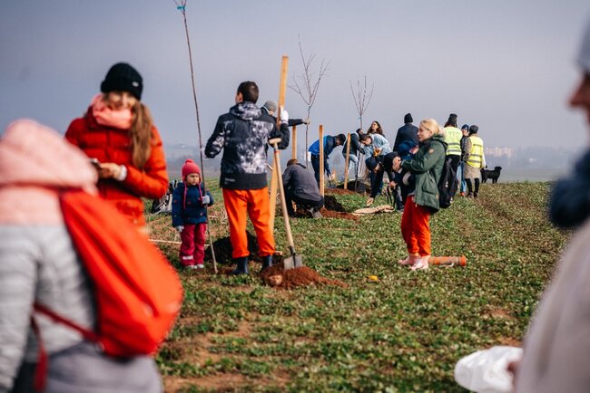 Alej svobody pomohl sázet i prezident Petr Pavel