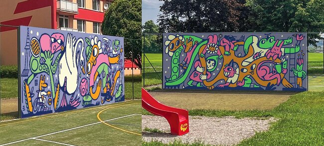 Broumov: Na opraveném hřišti přibude další murál