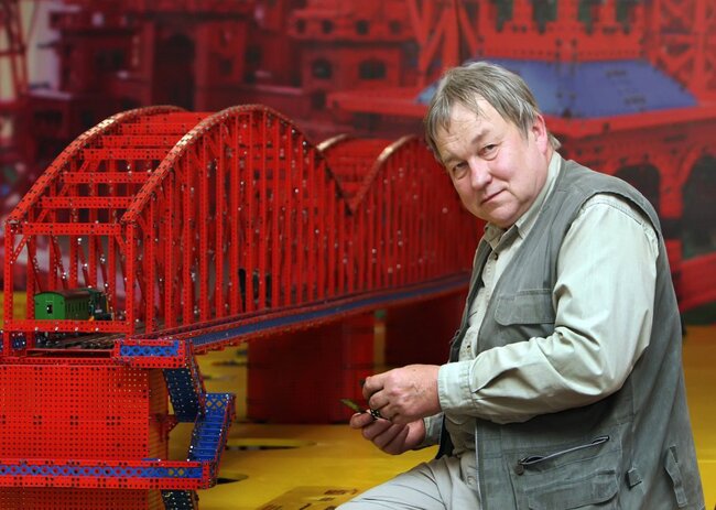 Železniční most v Muzeu stavebnice Merkur