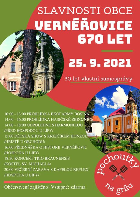 Vernéřovice si připomenou letošní jubilea