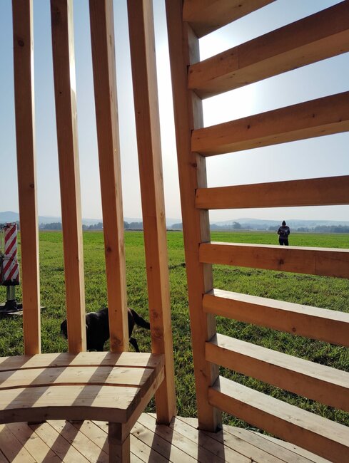 Nová výhledna na křinické cyklostezce: Zastav se a spočiň!