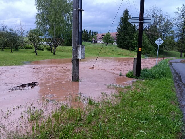 Křinicemi prošla blesková povodeň