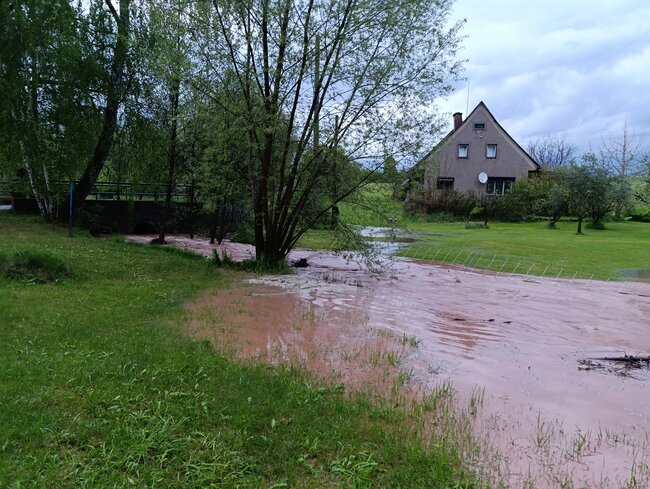 Křinicemi prošla blesková povodeň