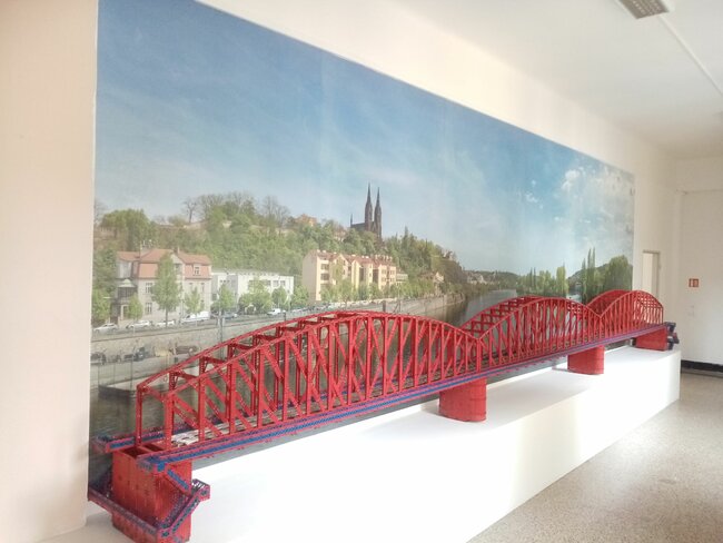 Železniční most v Muzeu stavebnice Merkur