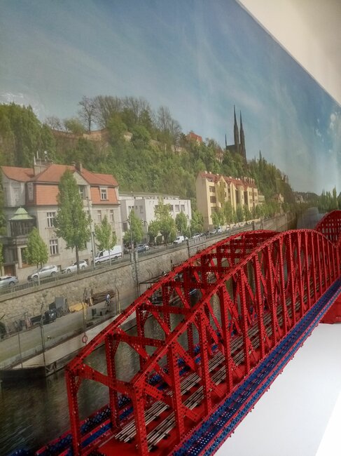 Železniční most v Muzeu stavebnice Merkur