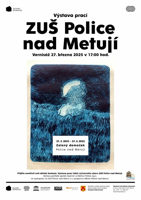 Žáci výtvarného oboru ZUŠ vystavují v Zeleném domečku