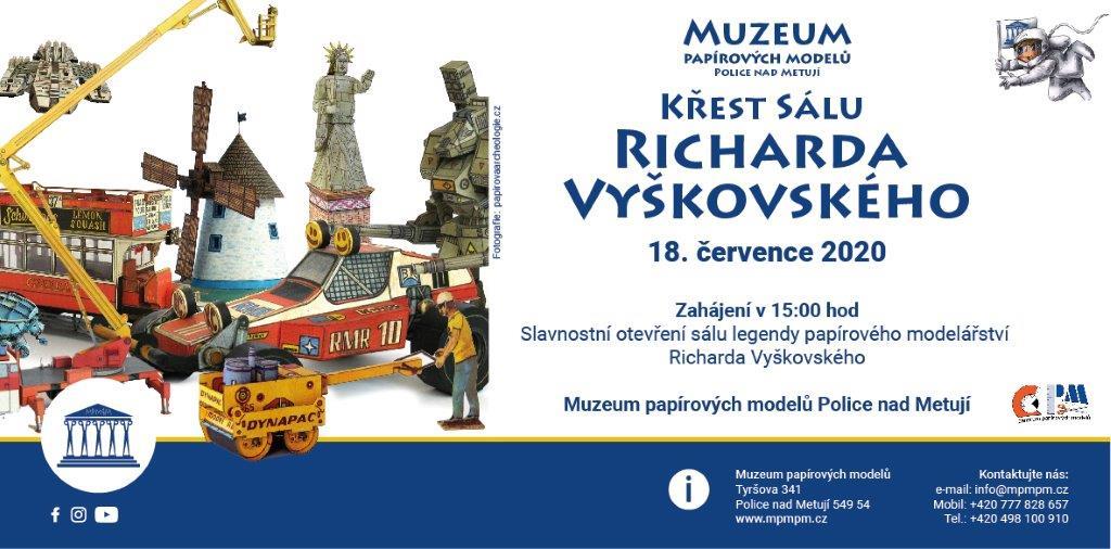 V Muzeu papírových modelů pokřtí sál Richarda Vyškovského