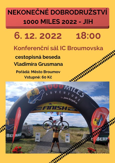 Cestopisná beseda: Nekonečné dobrodružství 1000 miles - Jih