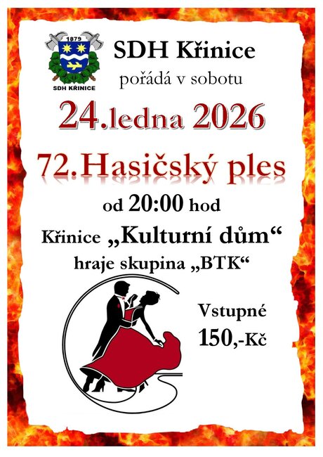 72. Hasičský ples v Křinicích