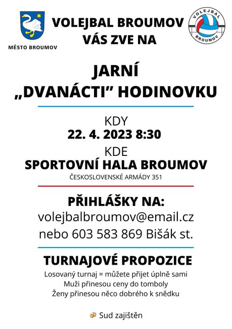 Volejbal: Jarní dvanáctihodinovka
