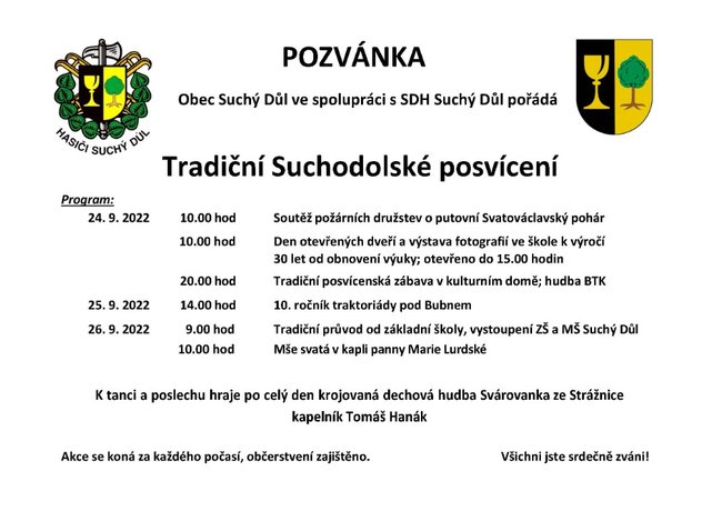Tradiční Suchodolské posvícení