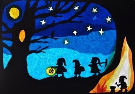 Výroba adventních průsvitů do oken - workshop